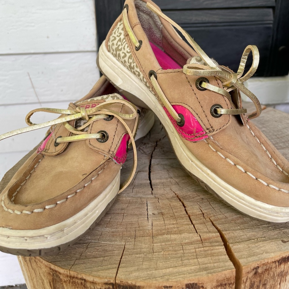 Little girls 13.5 Sperry BlueFish 2 Eye Top-Sider Boat Shoes